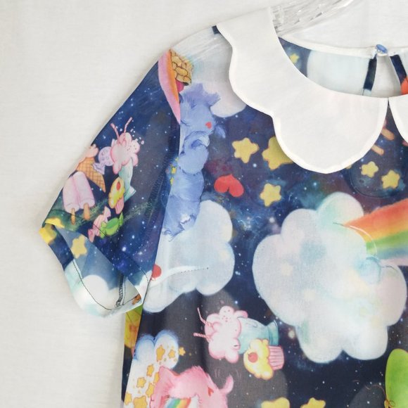 🚨SOLD🚨 Modcloth Care Bear Shirt by Iron Fist S - Picture 4 of 8